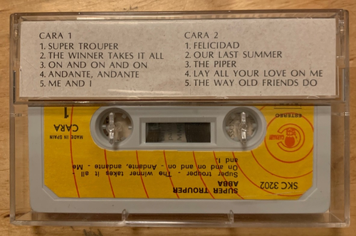 ABBA SUPER TROUPER 1980 SPAIN version CASSETTE Carnaby SKC 3202 EX - Picture 2 of 5