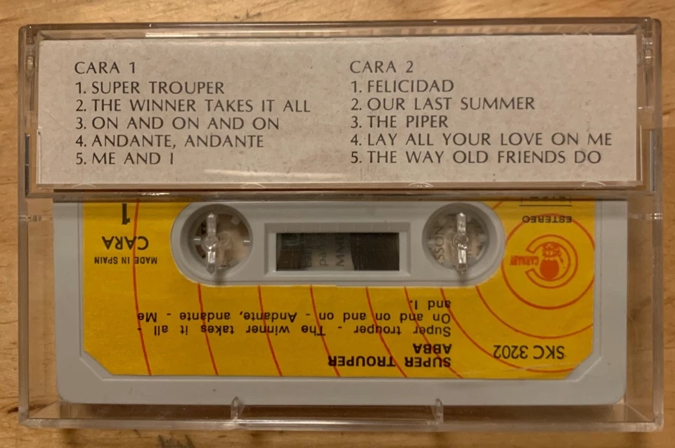 ABBA SUPER TROUPER 1980 SPAIN version CASSETTE Carnaby SKC 3202 EX - Image 2 of 4