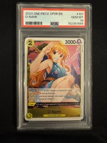 O-Nami PSA10 OP06-101 Holo Foil - One Piece TCG English Waifu