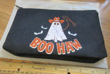 Ghost BOO HAW Cowboy Make Up Bag / Pencil Holder / Halloween