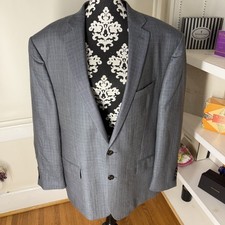 Ralph Lauren Wool  Silk Light Check 2 Button Blazer Sport Coat Jacket 48 R