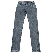 Las Locas Jeans Kids 40 Blue Slim Fit Acid Wash Denim Tapered Leg 26x26