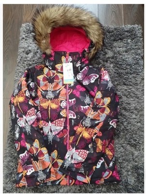 Roxy Youth Girls Ski/ Snowboard Hooded Jacket Size 14y
