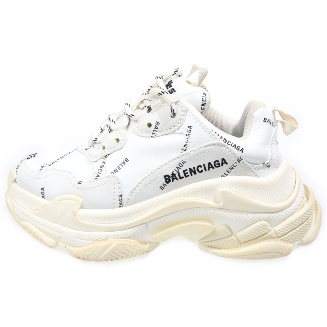 BALENCIAGA Triple S Lace up Low Cut Shoes Sneakers White 524039 Used f9a394b04a8