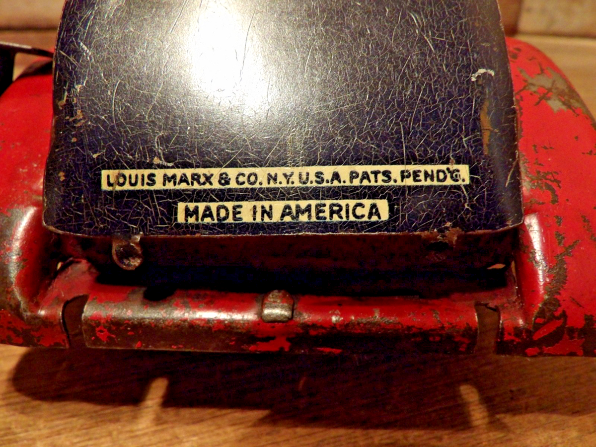 VINTAGE 1930's G-MAN PURSUIT WIND UP TOY CAR BY LOUIS MARX & CO