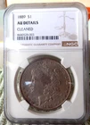 1889 United States $1 Morgan Silver NGC AU DETAILS