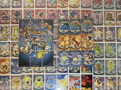 90/90 Pokemon Topps Serie 1 komplett Blue Logo Set Karten 1999 Vintage Rare 