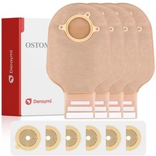 30 PCS Ostomy Supplies Colostomy Bags 2 Piece Ostomy Bag Two Piece Ostomy Dra...