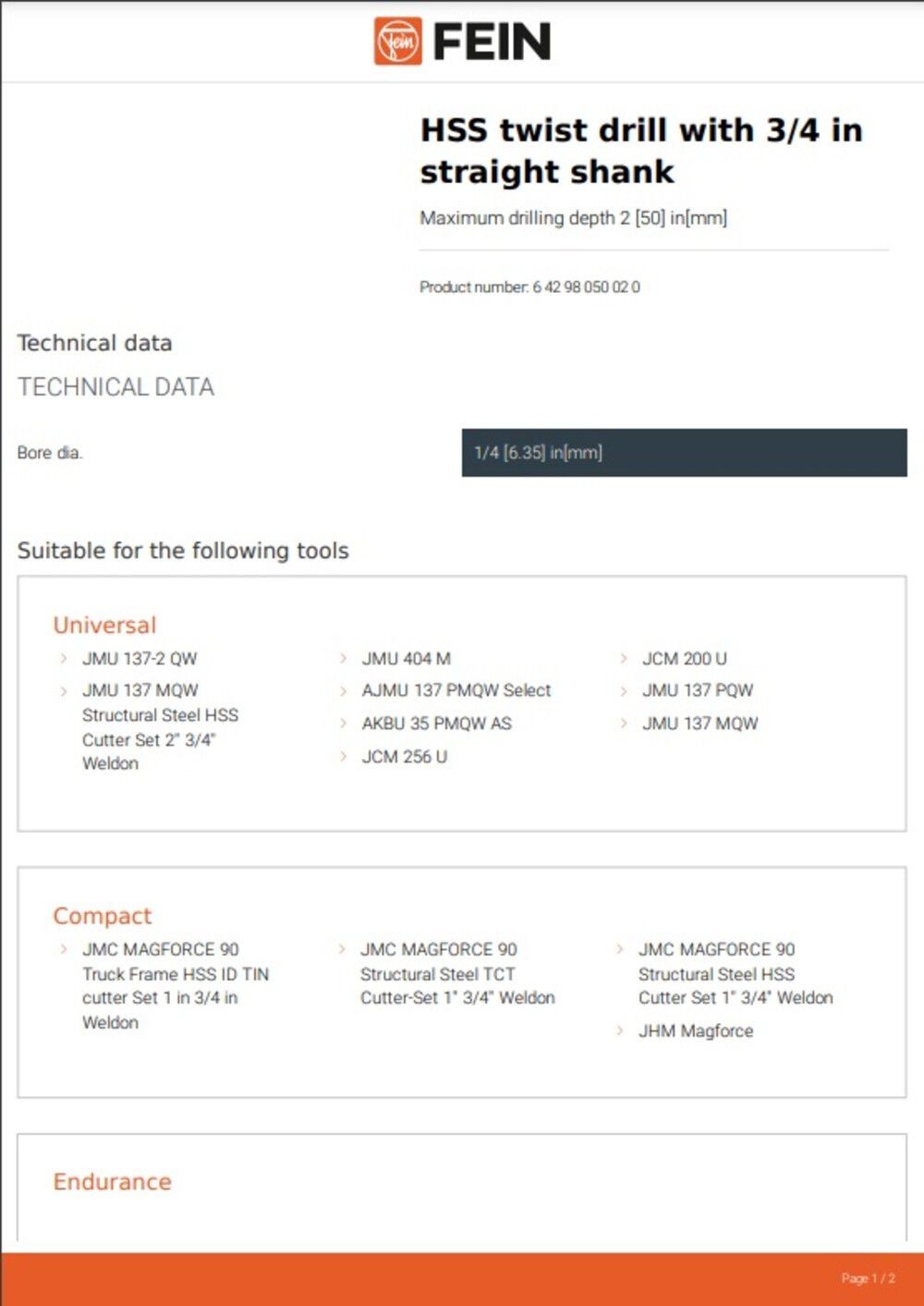 Спиральное сверло Fein Hss, 3/8 дюйма X 3-3 / 4 дюйма