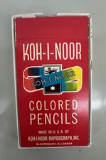 Vintage Koh-I-Noor L&C Hardtmuth 8 Colored Pencils 7306 Original Box