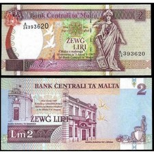 MALTA 2 Liri 1994 - UNC - Pick 45d