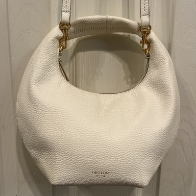 Oroton Mini Leather Bag Light Beige