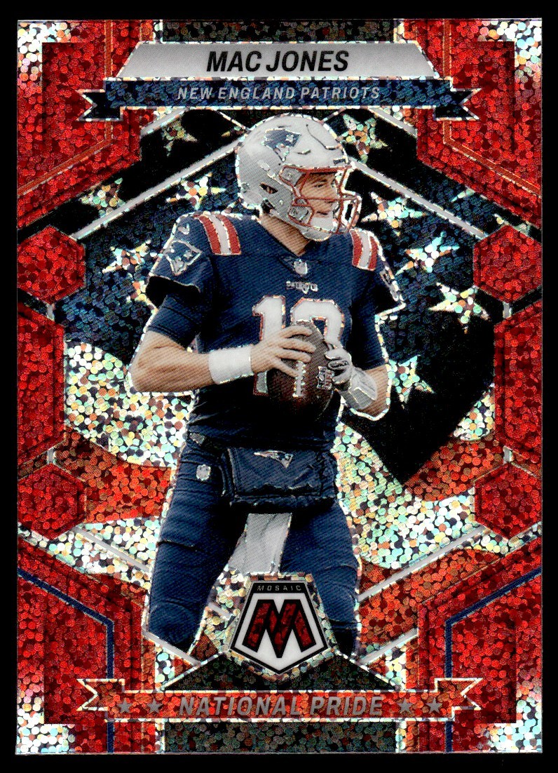 2023 Panini Mosaic Red Sparkle Mac Jones New England Patriots #261