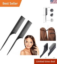 Durable Heat-Resistant Rat Tail Comb Set - Precision Parting for All Hair Types