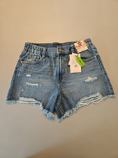 NWT Sincerely Jules Distressed High Rise Frayed Jean Shorts Denim Cutoff Size 5