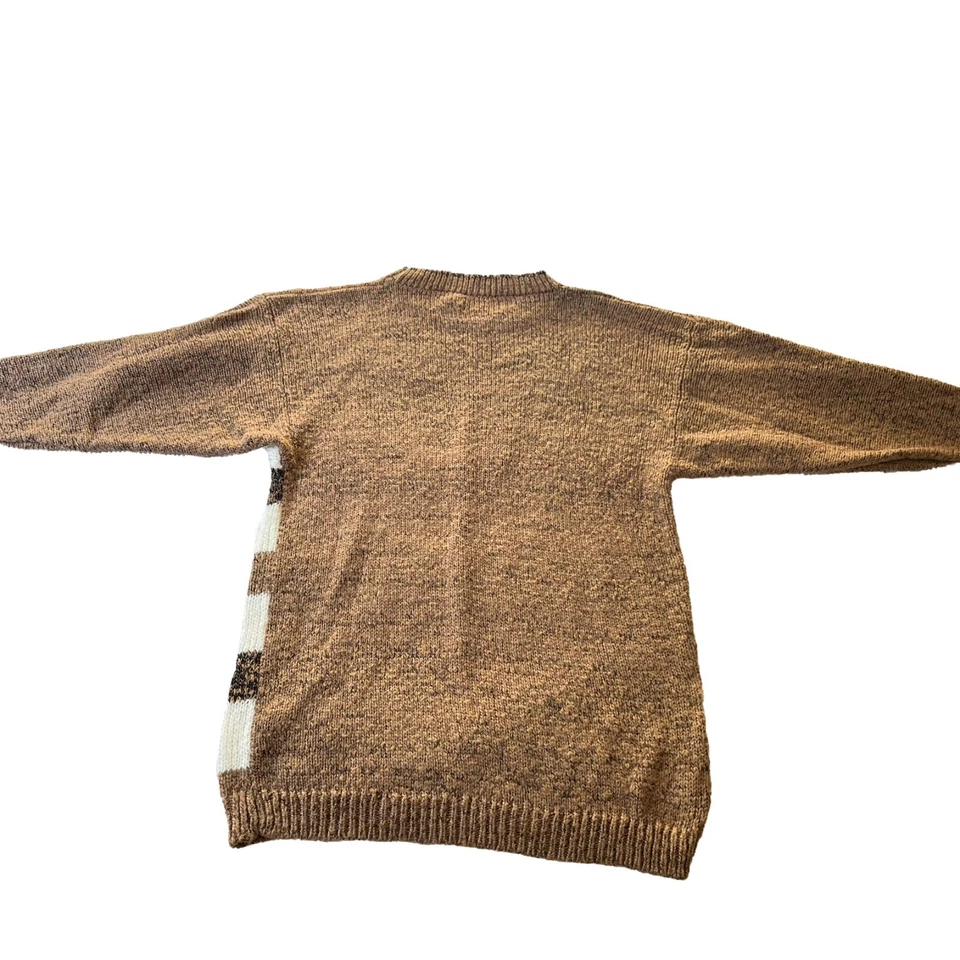 Suéter Pullover Tejido Western Connection De Colección Mediano Marrón Geométrico Ala de Murciélago Foto 4 de 4