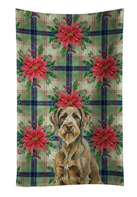 Carolines Treasures Chestnut Wirehair Pointing Griffon Christmas Poinsetta Towel
