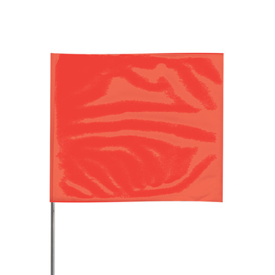 Presco 21 in. Steel Wire Staff Marking Flags [4 in. x 5 in. Flag]: 4 in. x 21 in