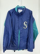 Vtg Seattle Mariners Windbreaker Jacket Full Zip Embroidered 90s Mirage MLB