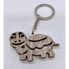 LINEA WOOD TARTARUGA portachiavi in legno 5 cm  MADE IN ITALY 0WVM