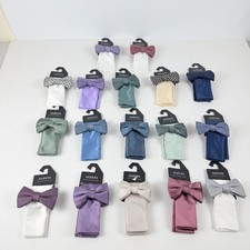 Alfani Men's Textured Bow Tie  Pocket Square Set Wedding Formal Volume Pricing