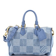 Louis Vuitton Speedy Bandouliere Bag 3D Damier Giant Denim 30
