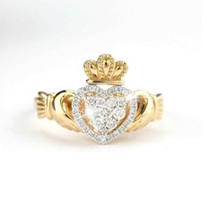 2Ct Heart Shape Lab-Created Diamond Wedding Ring 14K Yellow Gold Finish