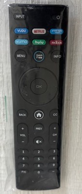 Vizio Remote (XRT140) with Vudu / Netflix / Prime / Xumo / Hulu / RedBox - Black
