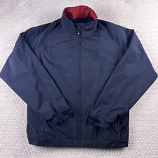 FOOTJOY DRYJOY FJ Women Black Red Full Zip Golf Jacket Windbreaker Size Large