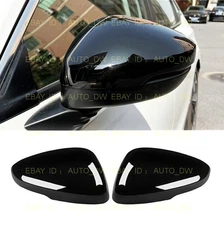 Black Rearview Mirror Lid Cover Trim For 22-25 Honda Civic Cap D