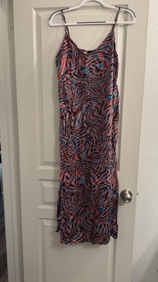 QuikSilver Red Spaghetti Strap Midi Sundress Lyocell Womens Medium