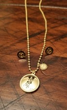 Mickey inspired necklace earings set stainless steel set