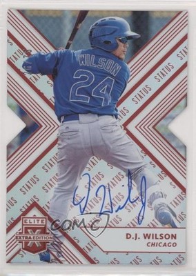 2018 Panini Elite Extra Edition Status Red Die-Cut /75 DJ Wilson #97 Auto 7fr