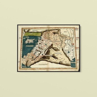 Ptolemy - Cyprus Syria Babylonia and Judea - Art Print on Paper or Canvas