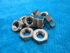 Lot of 10 Axle Lock Nuts 3/8" X 26T Chrome BMX Road MTB Bike Bicycle 6.9mm Thic