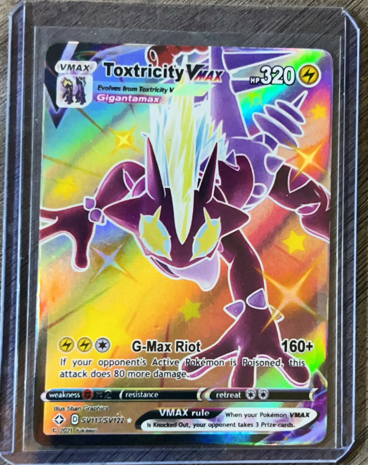 2021 Shining Fates Toxtricity VMAX Holo Rare SSR #SV113/SV122