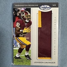 2017 Panini Certified Fabric Of The Game Redskins Patch Jamison Crowder 22/49
