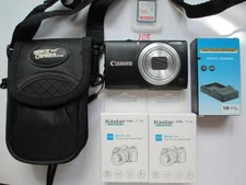Canon PowerShot A4000 16MP IS HD -Black (Case/Charger/Battery/SD Card) *NICE