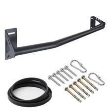 Wall Mounted Heavy Duty Pull Up Bar Doorway With Assist Band, Strength Traini...
