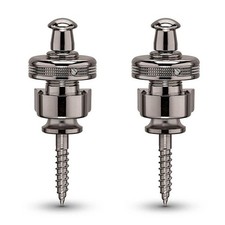 Genuine Schaller RUTHENIUM S-Lock Guitar Strap Locks Pair/Set, Made in Germany