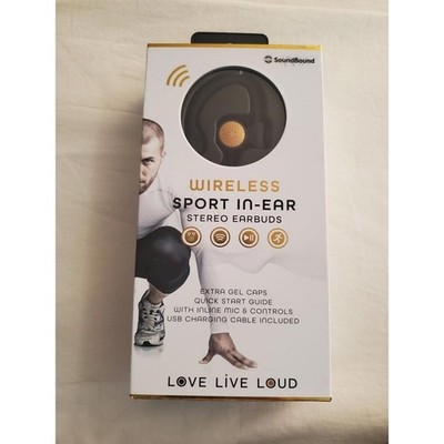 SOUNDBOUND Wireless Sport In-Ear Earbuds Ear Hook Headphones New