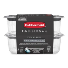 Rubbermaid 3.2 Cup Brilliance Stain-Proof Food Storage Container, Set of 2