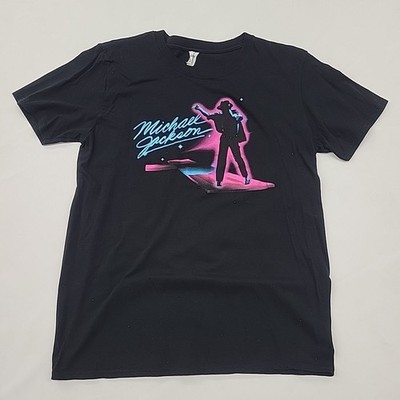 Michael Jackson Neon Sz M Band Tee King of Pop Billie Jean Pose Air Brush Style 