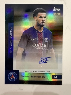   Warren Zaïre-Emery Auto /10 Topps PSG Team Set 2025/26 Gold SSP  