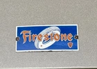 VINTAGE FIRESTONE TIRES PORCELAIN SIGN GAS CAR TRUCK OIL MOTORCYCLE