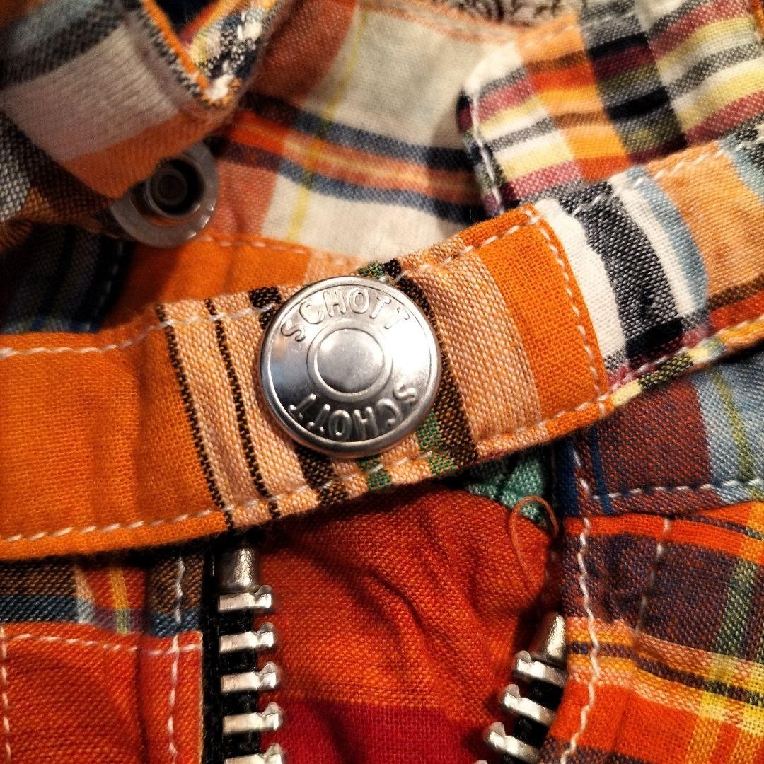 SCHOTT Leather Patchwork Rider Jacket M Vintage M… - image 9