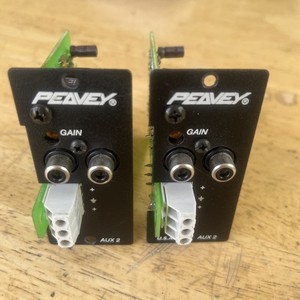 Peavey MMA Series AUX-2 Auxiliary Preamp Input Module + Wire Adapters (Lot of 2)