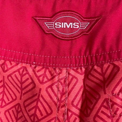 Sims Juniors Size 5 Board Shorts Orange Red Batik Print - Picture 4 of 8
