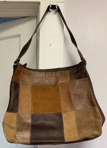 leather patchwork shoulder bag
