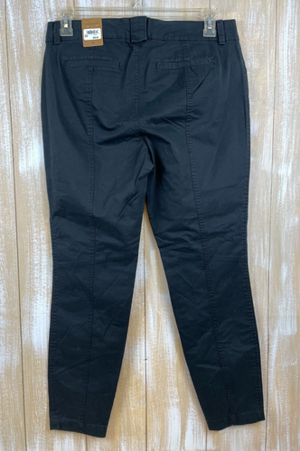 GH Bass & Co Pants Women's Size 10 Black Tapered Ankle Chino's Mid Rise NWT - Picture 2 of 9